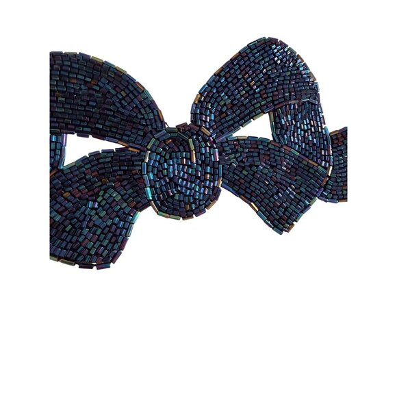 Bundle of 3 Vintage Beaded Sequin Appliques Flower Bows main image 13
